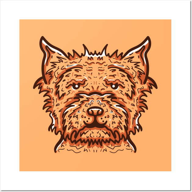 Cute Cairn Terrier Dog Wall Art by happymonday